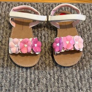 cupcakes & cashmere Kids Sandals with Pink and Purple Flowers